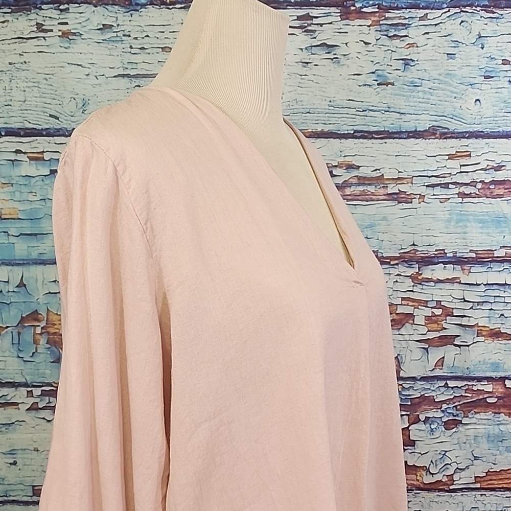 KARAMEL Italy 100% Linen Top O/S - Picture 2 of 5